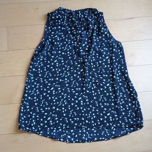 J. Crew Black white floral Blouse